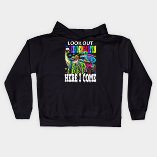 Look Out Kindergarten Here I Come Monster Truck Dinosaur Back To School Kids Hoodie